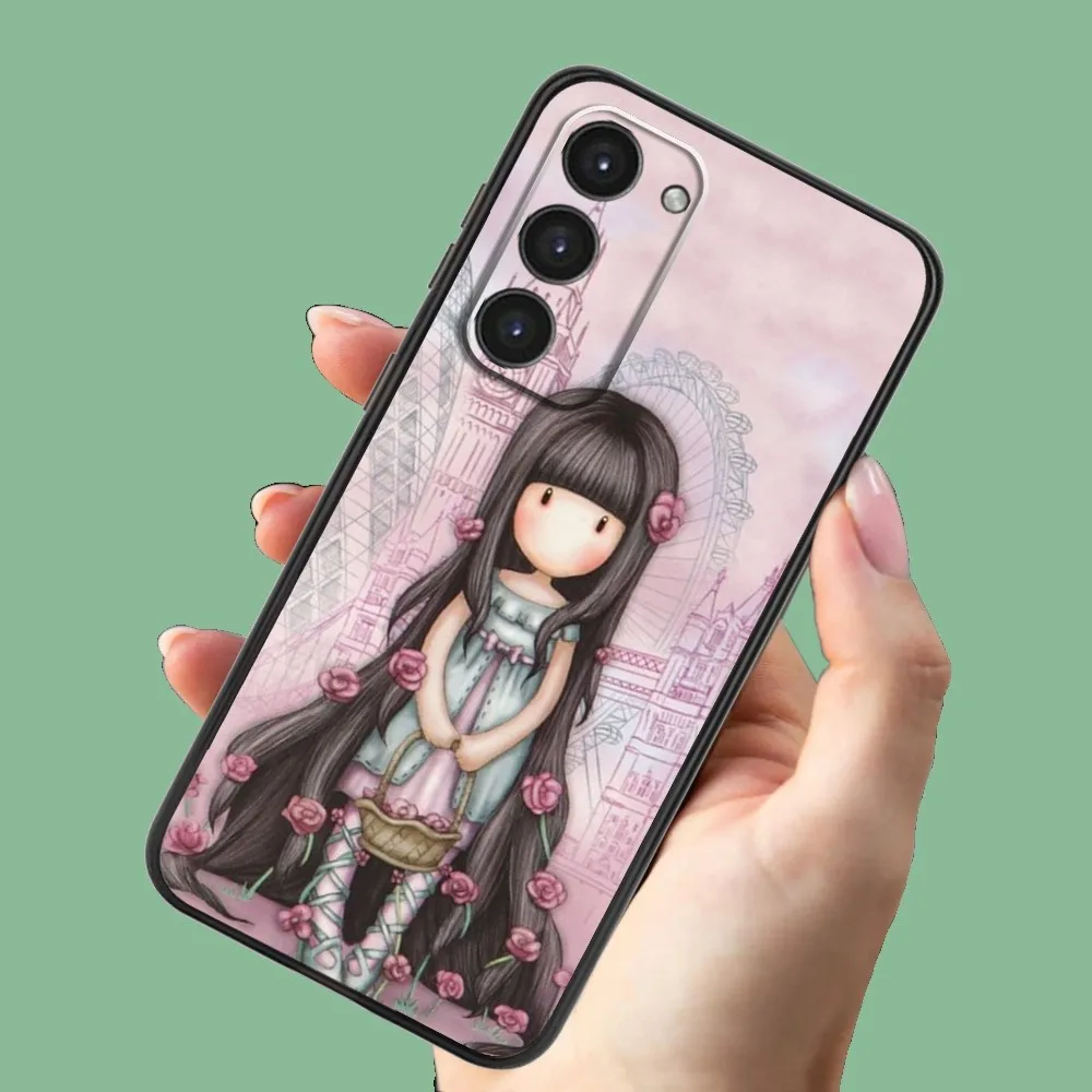 S-Santoro Gorjuss Girls Phone Case For Samsung Galaxy A13,21s,22,31,32,52,53,71,80,91 Free shipping Soft Black Shell