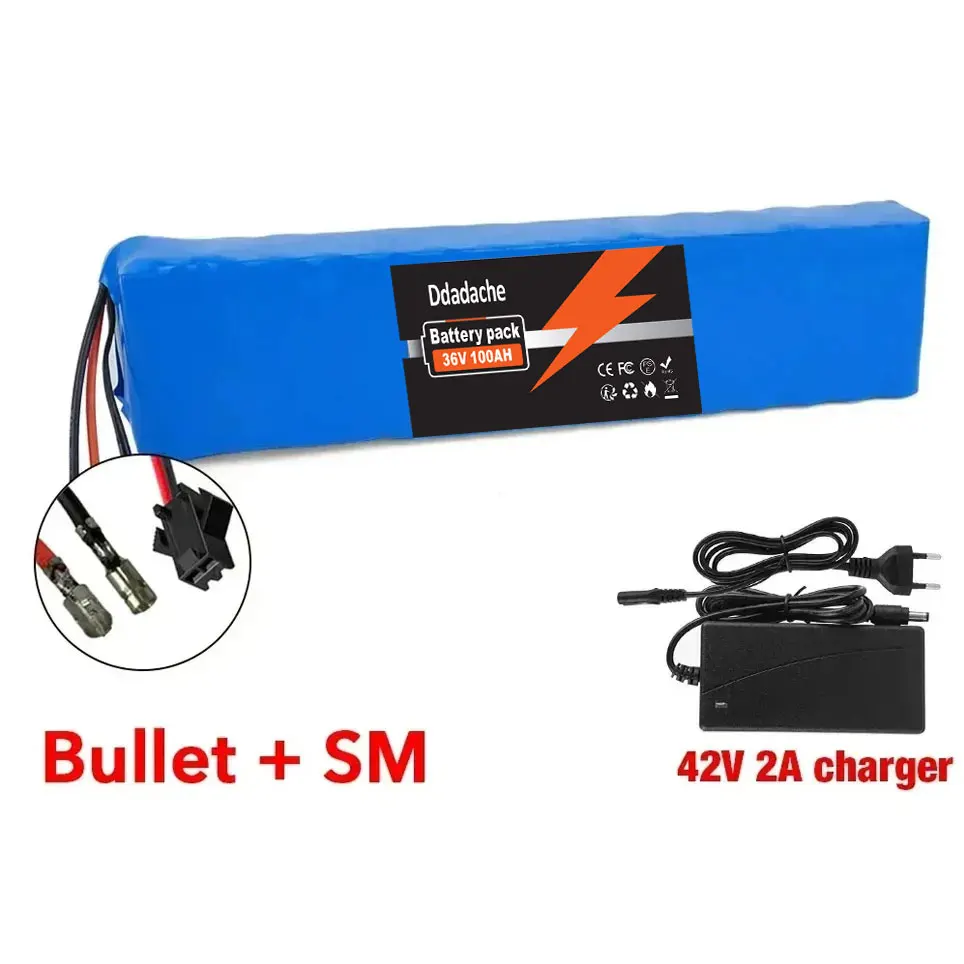 10S3P 36V 100Ah Oplaadbare lithiumbatterij 500W Power Modified Fiets elektrische scooter Voertuig met BMS