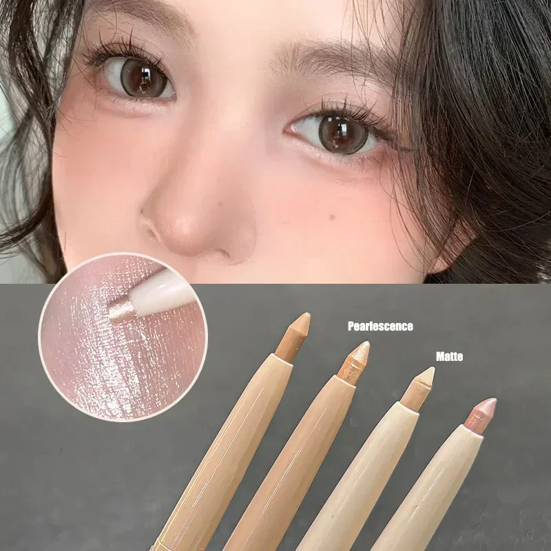 Heallor Matte Brightening Lying silkworm Shadow Pen Dual-use Eyeliner Gel Pen Beige Skin Tone Concealer Pen Smooth Contour Eye S