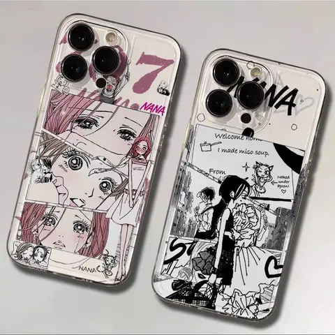 Japan Anime Nana Osaki Handyhülle für iPhone 17 16 15 14 13 12 11 Pro Max Mini SE 7 8 Plus 16E Air stoßfeste transparente Abdeckung