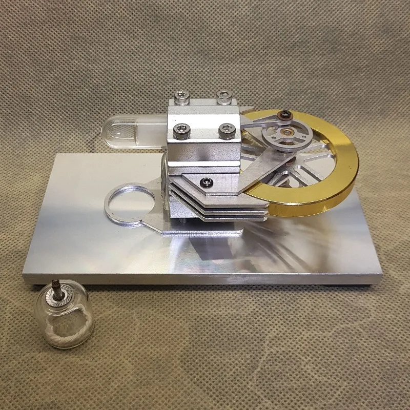 Stirling engine model external combustion engine, teaching equipment, mechanical puzzle assembly