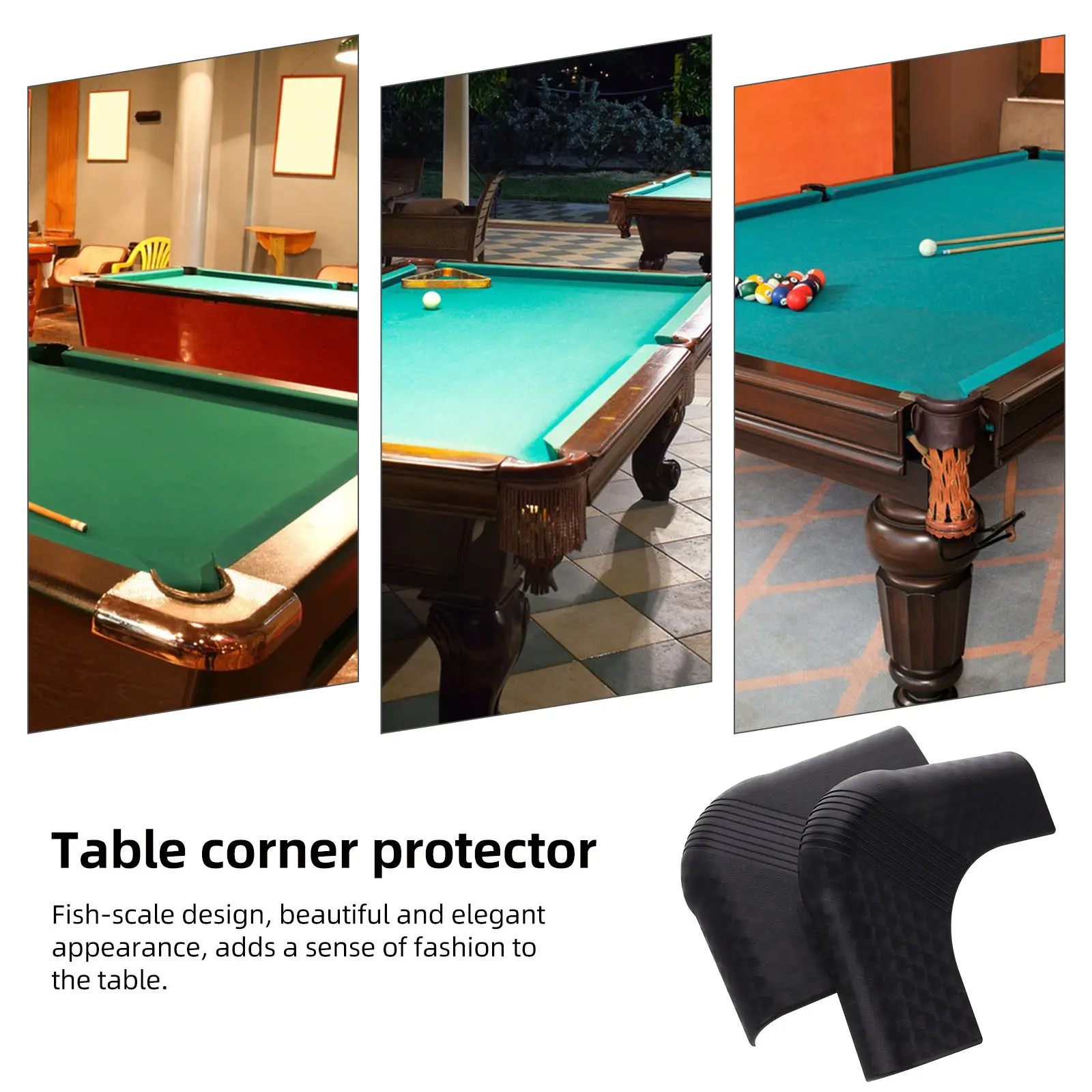 

2Pcs Heavy Duty Nylon Corner Protectors for Pool Table Enhanced Safety Stylish Decorative Corner Covers Universal Fit Billiard