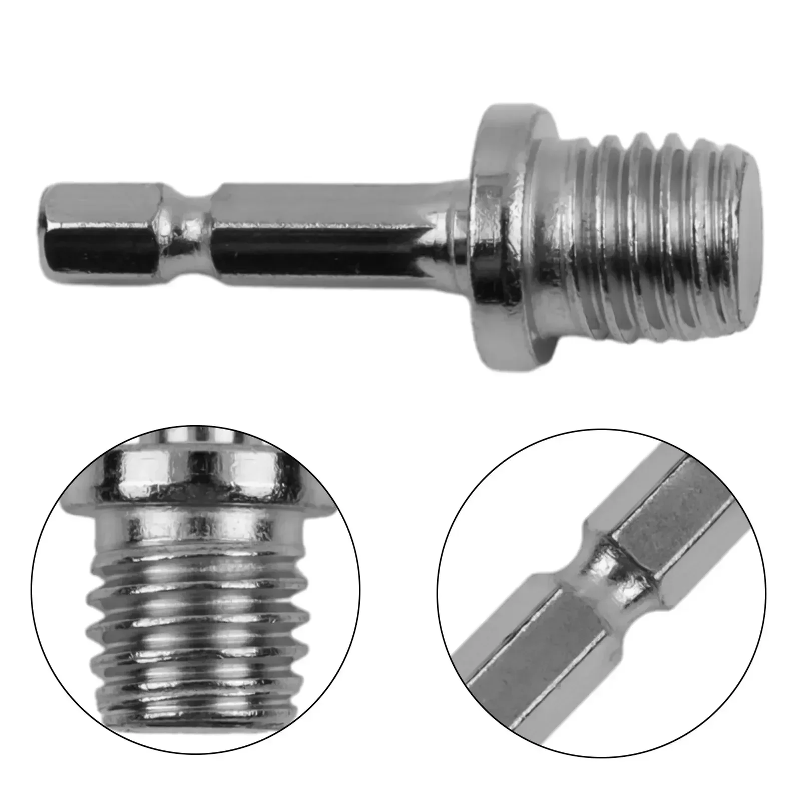 1pc Hex Shank Drill Adapter Screw Thread Polishing Pad Connection Rod For Electric Angle Mill Grinder Polisher Power Tools