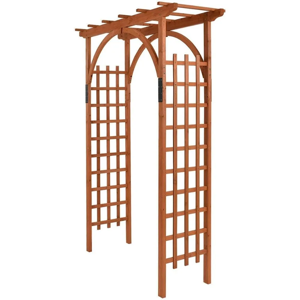 

Seedling Soar Master Cedar Wooden 63x23.5x84.5 Superior Outside Arbor Arch Pergola Trellis Wood Garden Yard Lattic