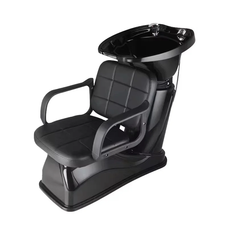 

! Хит продаж! Черное кресло-мойка для парикмахерских с керамической чашей для мытья волос, для СПА-процедур