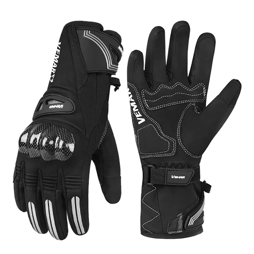 Motorcycle Accessories Wear-Resistant Men's Motorcycle Gloves Anti-Slip Waterproof Biker Glove Hook and Loop Fasteners Anti-Fall