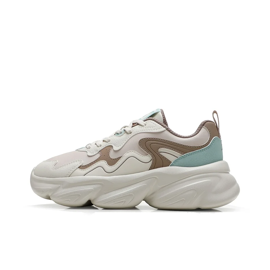 XTEP Casual Shoes Women's Tea White/Pink Brown/Cold Tea Brown 875318320017-1//