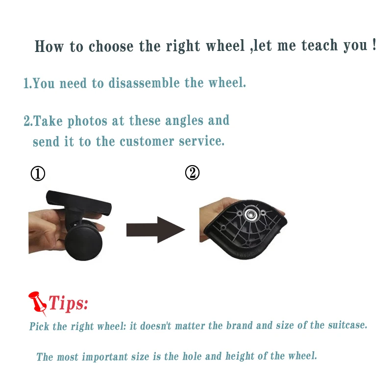 Suitable for JL-071 Trolley Case Carrying Wheel Suitcase Wheel Wear-resistant Luggage Accessories Replacement Universal Wheel