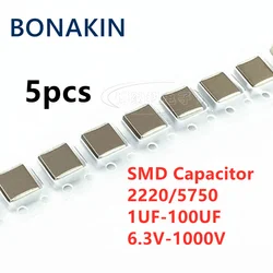 5PCS SMD Capacitor 1UF 2.2UF 4.7UF 10UF 22UF 47UF 100UF 10 16 25 35 50V 100V 250V 500 630V 1000V X7R X5R K=ยฑ10% M=ยฑ20%