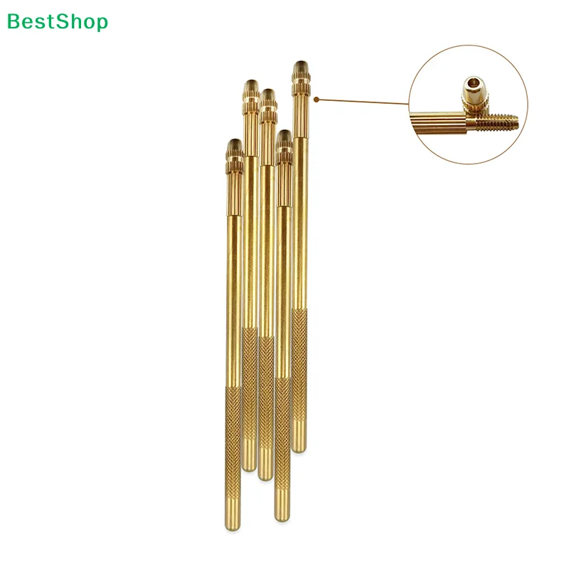 

Крючок для наращивания волос с латунной ручкой - Профессиональная вязальная игла для прядей и изготовления париков