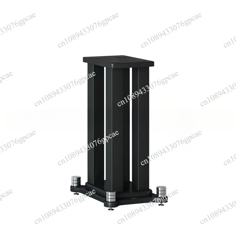 HiFi Professional Speaker Audio Shelf Bookshelf Desktop Satellite Box Metal Wood Surrounding Floor Stand Black 30 * 35 * 40 High