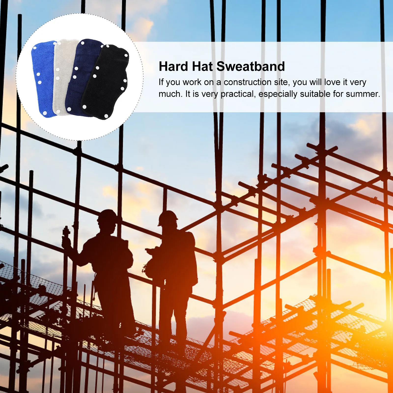 

4Pcs Hard Hat Sweatband Anti-Sweat Absorbent Belt Cooling Sweatproof Replacement for Safety Worker