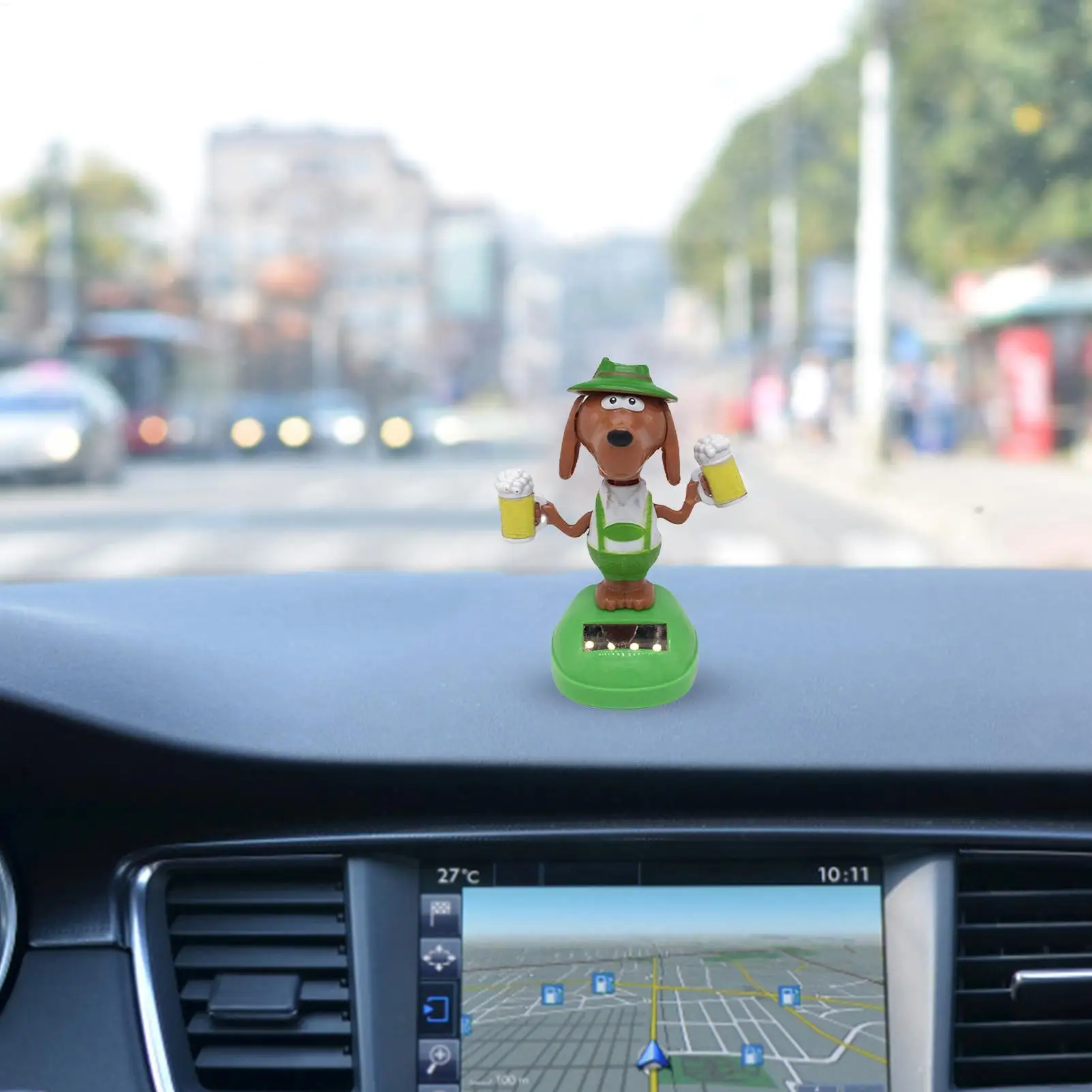 Solar Dashboard Doll Cute Dog Swinging Animated Dancer Toy Solar Dashboard Doll Car Decorative Swing Toys for Car Ornament