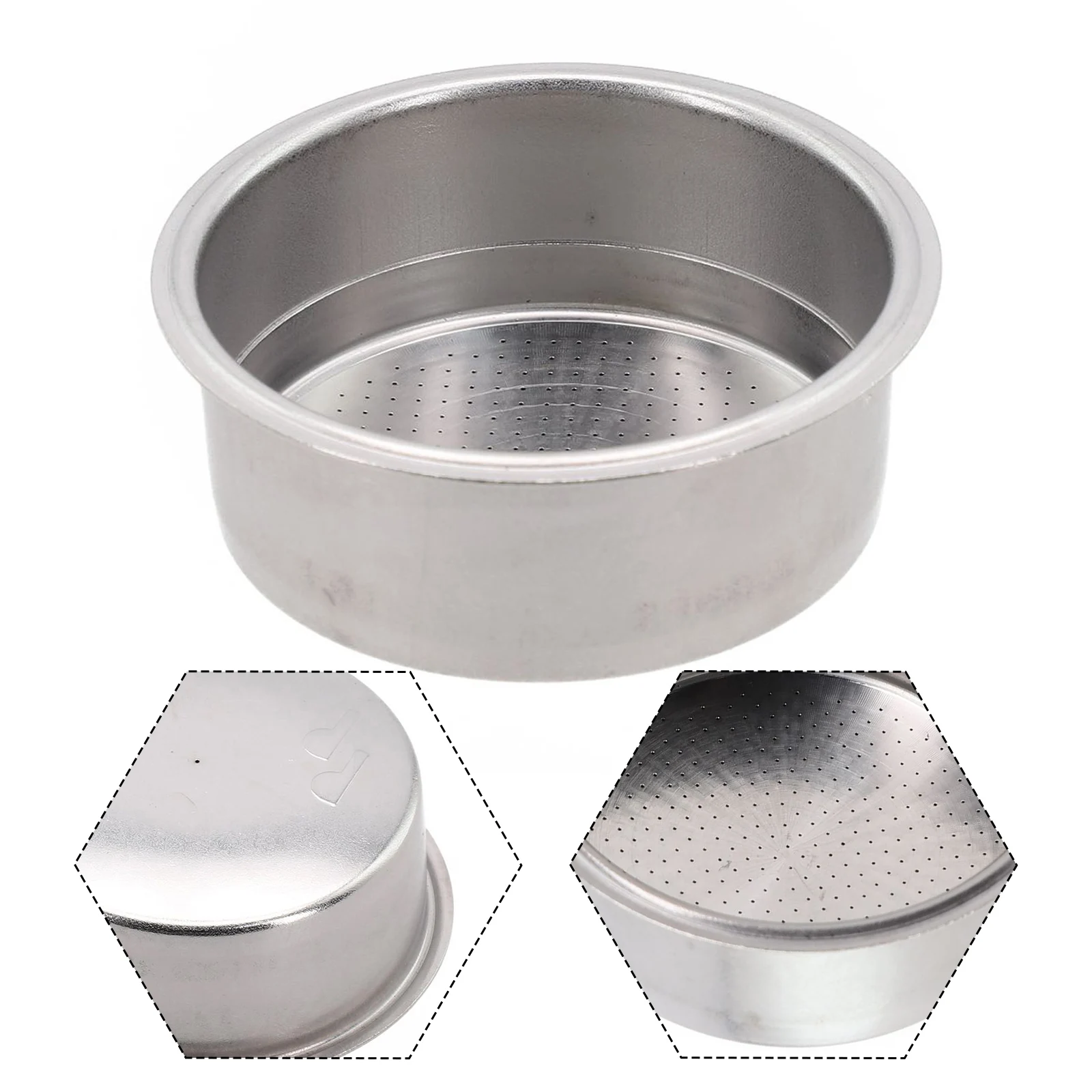 Coffee Filter Basket Pressure Cup Coffee Part Non Pressurized Stainless Steel 2 Cup Coffee Blind Filter Basket Filter Cup