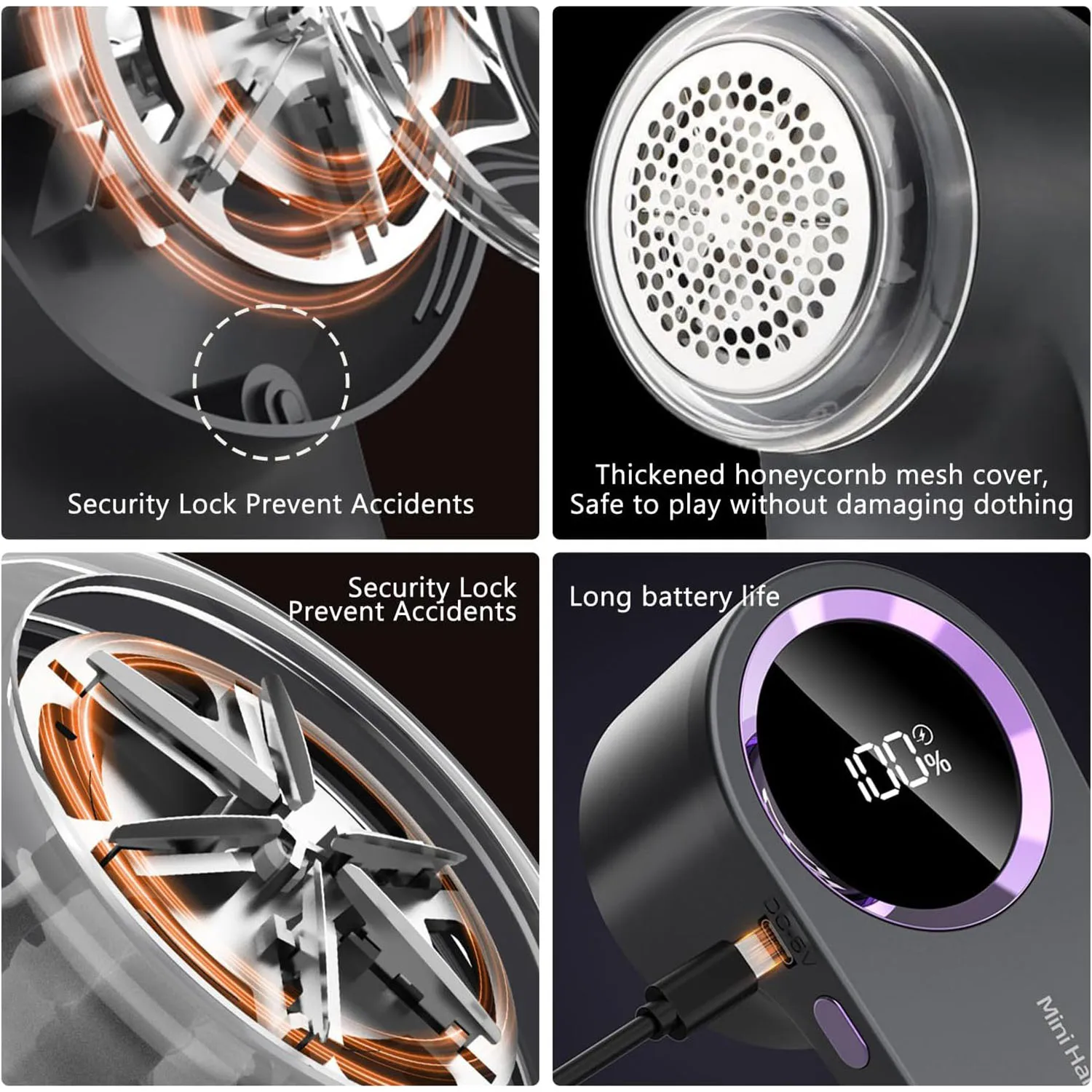 電動毛玉取り器 電動ペレット毛玉取り器 デジタルディスプレイ付き毛玉取り器 衣類シェーバー 衣類やセーター用の多機能