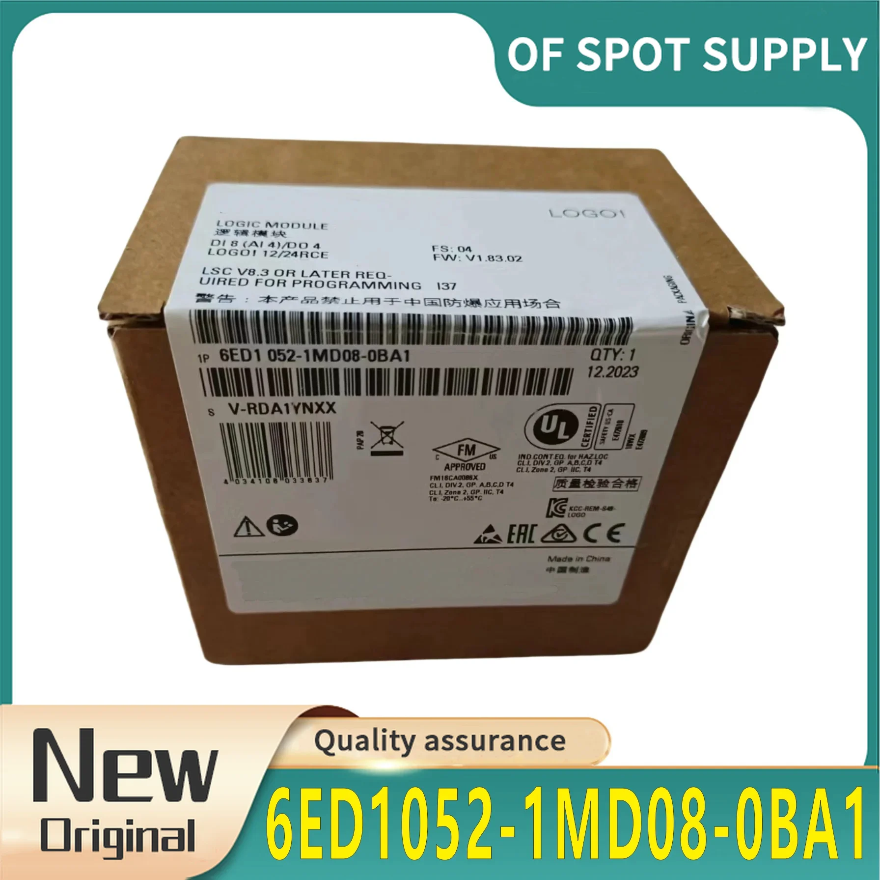 New original 6ED1052-1MD08-0BA1 LOGO basic PLC host module