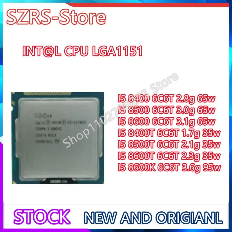 int@l I5 8400 8500 8600 8400T 8600K 8500T 8600T 8600K LGA1151