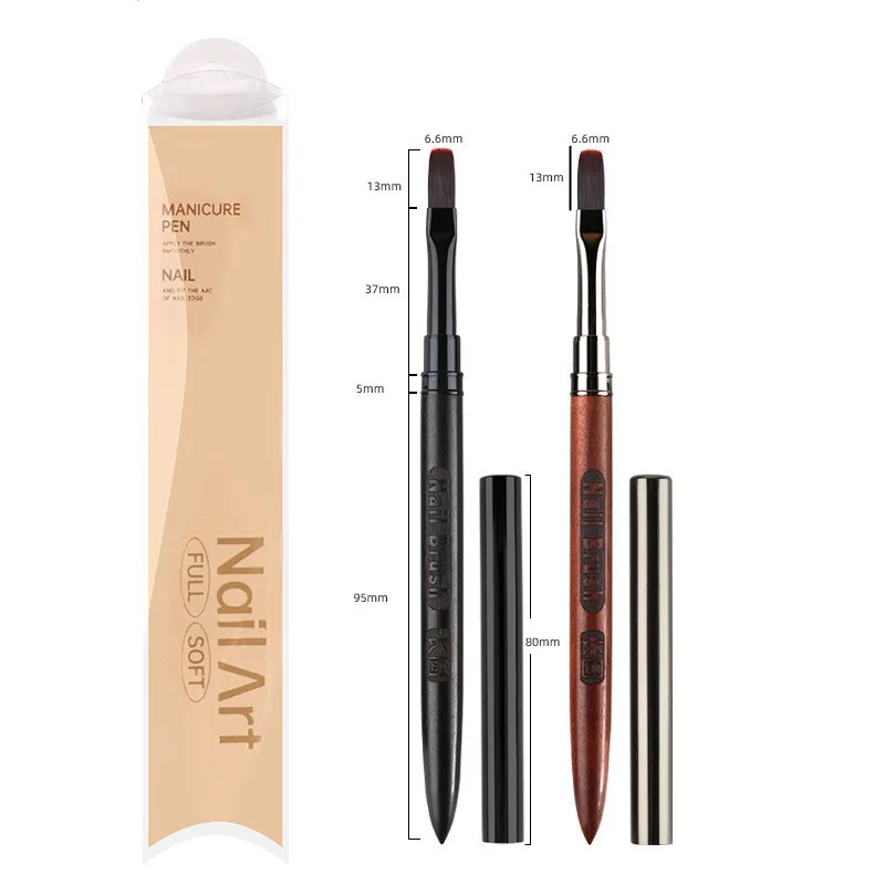 1 STKS Gel Schilderij Borstel Nail Art Voor Gel Tip Uitbreiding Acryl Builder Accessoire Nail Art Penselen Gel Nagelborstel