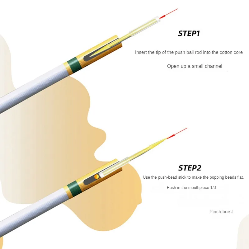 2000 قطعة شعبية DIY مزيج الفاكهة طعم السجائر انفجار الملوثات العضوية الثابتة الخرز الأسود الجليد المنثول نكهة فرشاة الكرة ل أصحاب التدخين الهدايا