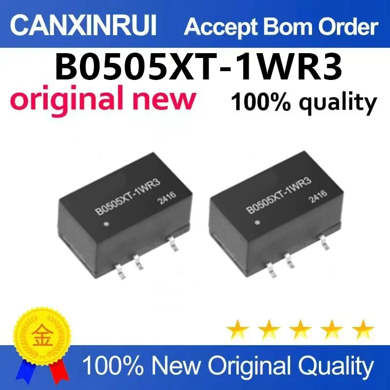 （5pcs-100pcs)B0505XT-1WR3 Fixed 5V to 5V 0.2A 1W Non-Regulated Single-Output DC-DC Power Module