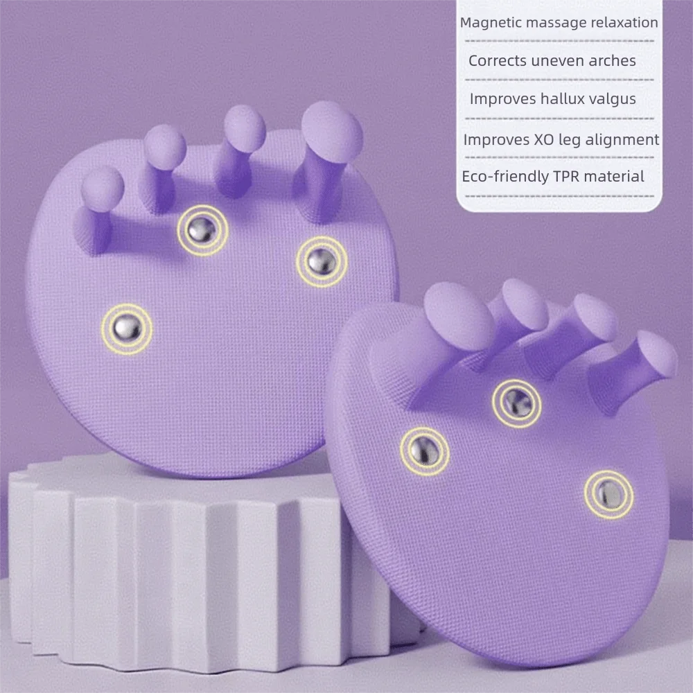 2Pcs Magnet Bead Arch Foot Trainer Anti-Slip Elastic Foot Alignment Device Muscle Relaxing Leg Sculpting Bunion Corrector
