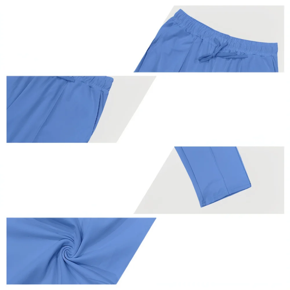 

Mens Casual Sport Trousers Loose Straight Leg Pants Breathable Comfort Elastic Waist Fitness Joggers Solid Color Apparel