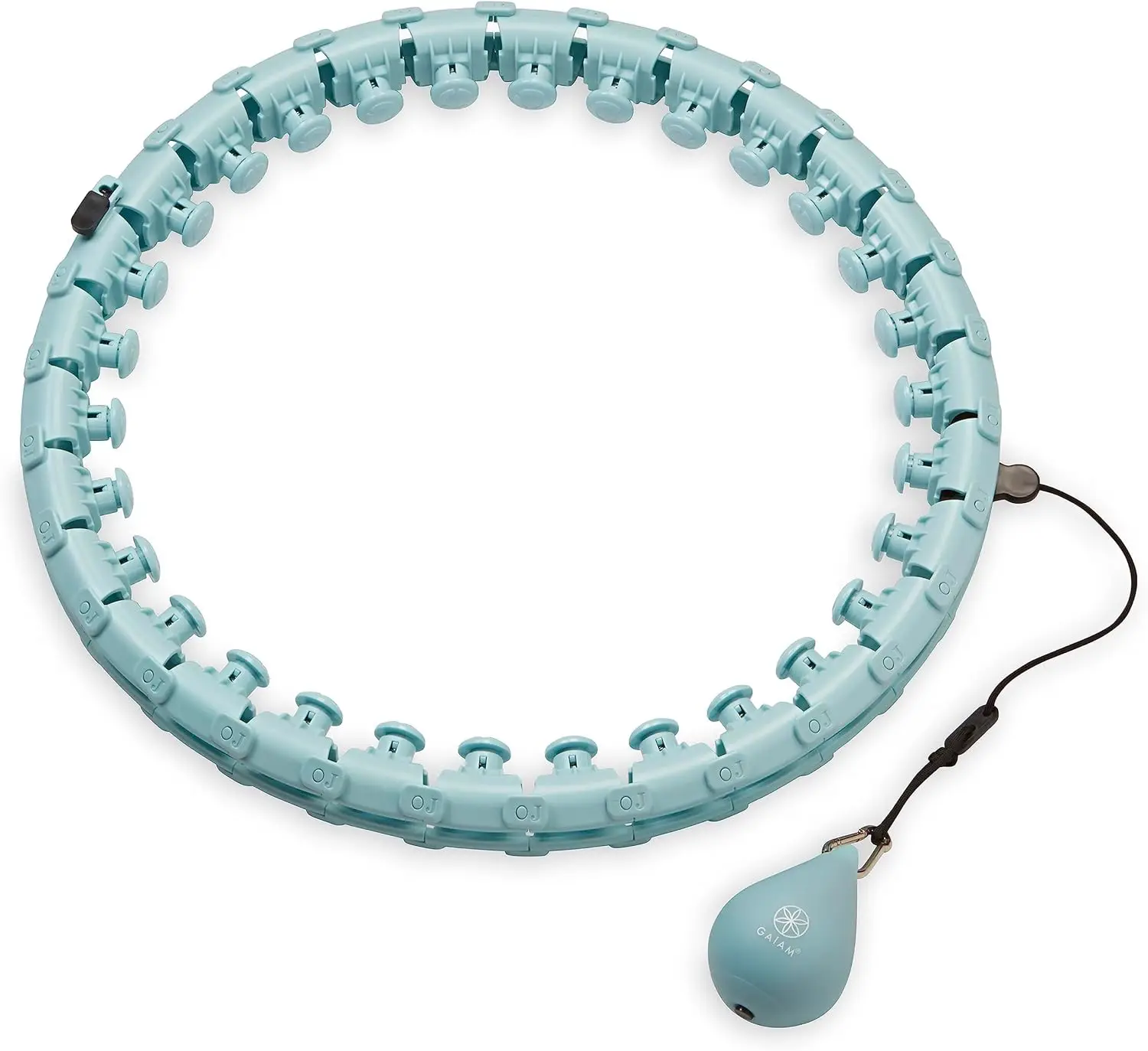 Aro de fitness ponderado Gaiam con pelota ponderada de 1 lb, entrenamiento dinámico en casa para objetivo de abdominales y grasa del vientre, ejercicio ideal para ayudar a mejorar