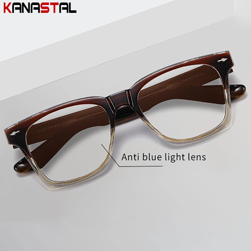 Men Reading Glasses Prescription Optical Lenses Myopia Eyewear Women Blue Light Blocking computer Acetate Fibre Eyeglasses Frame