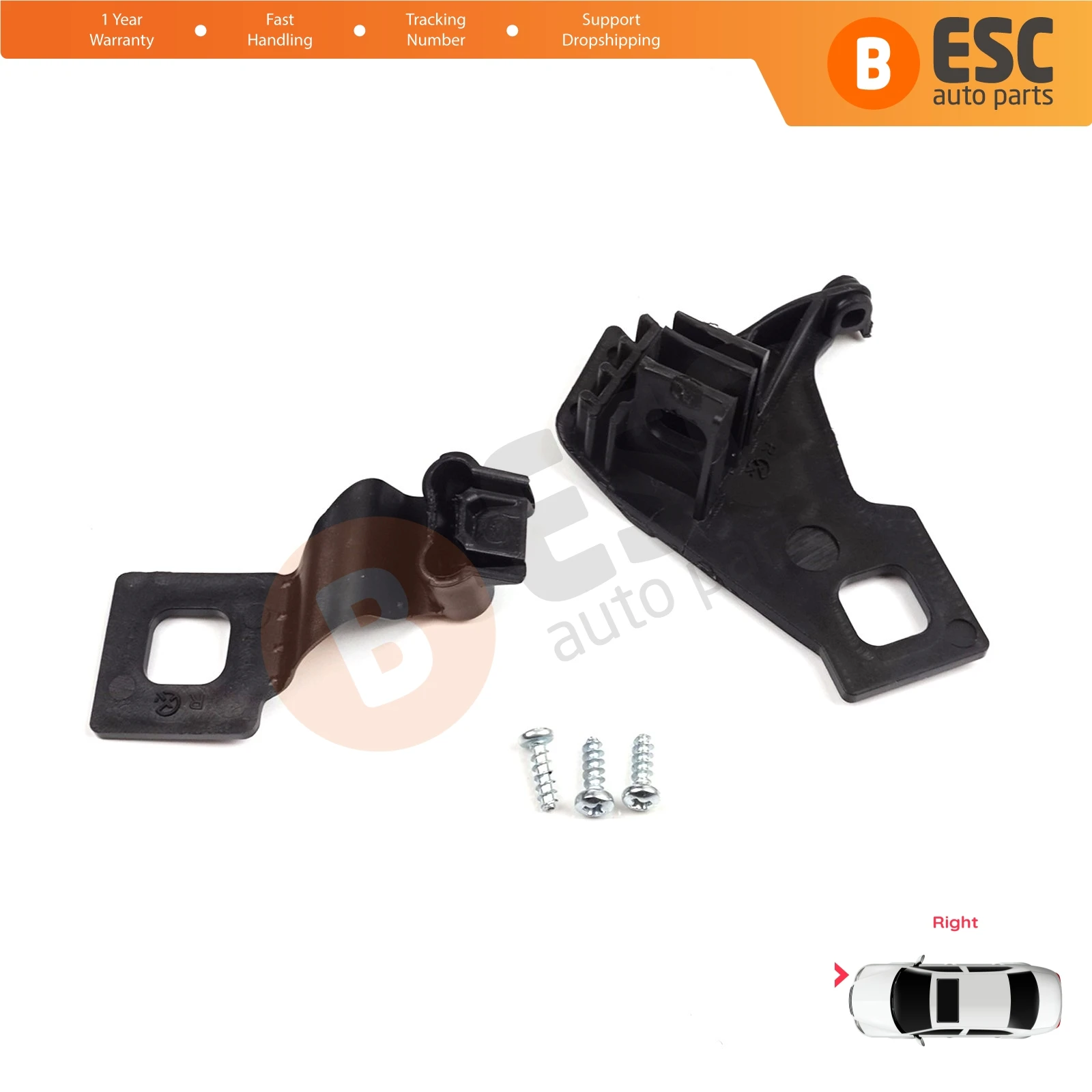 EHL539 Car Headlight Housing Repair Mount Bracket Tab Clips Kit Right Side for Audi A4 RS4 8K2 B8.5 A5 S5 RS5 B8.5 8T0998122B