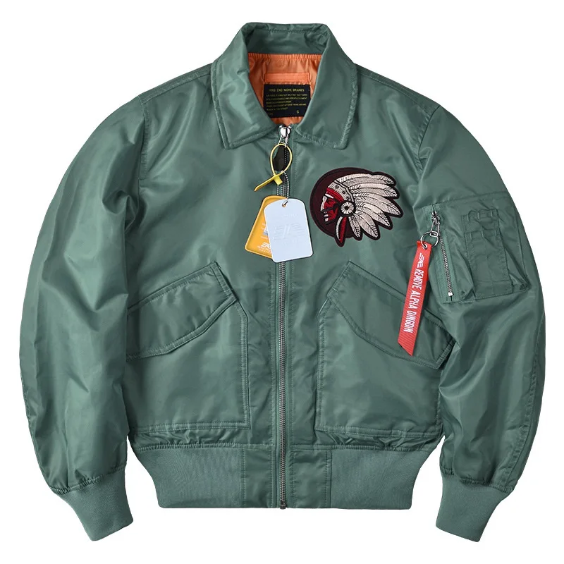 

Осенне-весенняя бейсбольная куртка-бомбер для пилота, мужская классическая стильная повседневная верхняя одежда на молнии с длинными рукавами