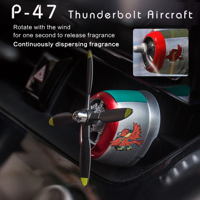 P47 Rocket 2025 Novo difusor de fragrância para carro - hélice criativa, homenagem aos clássicos mecânicos, único e elegante Dif P47