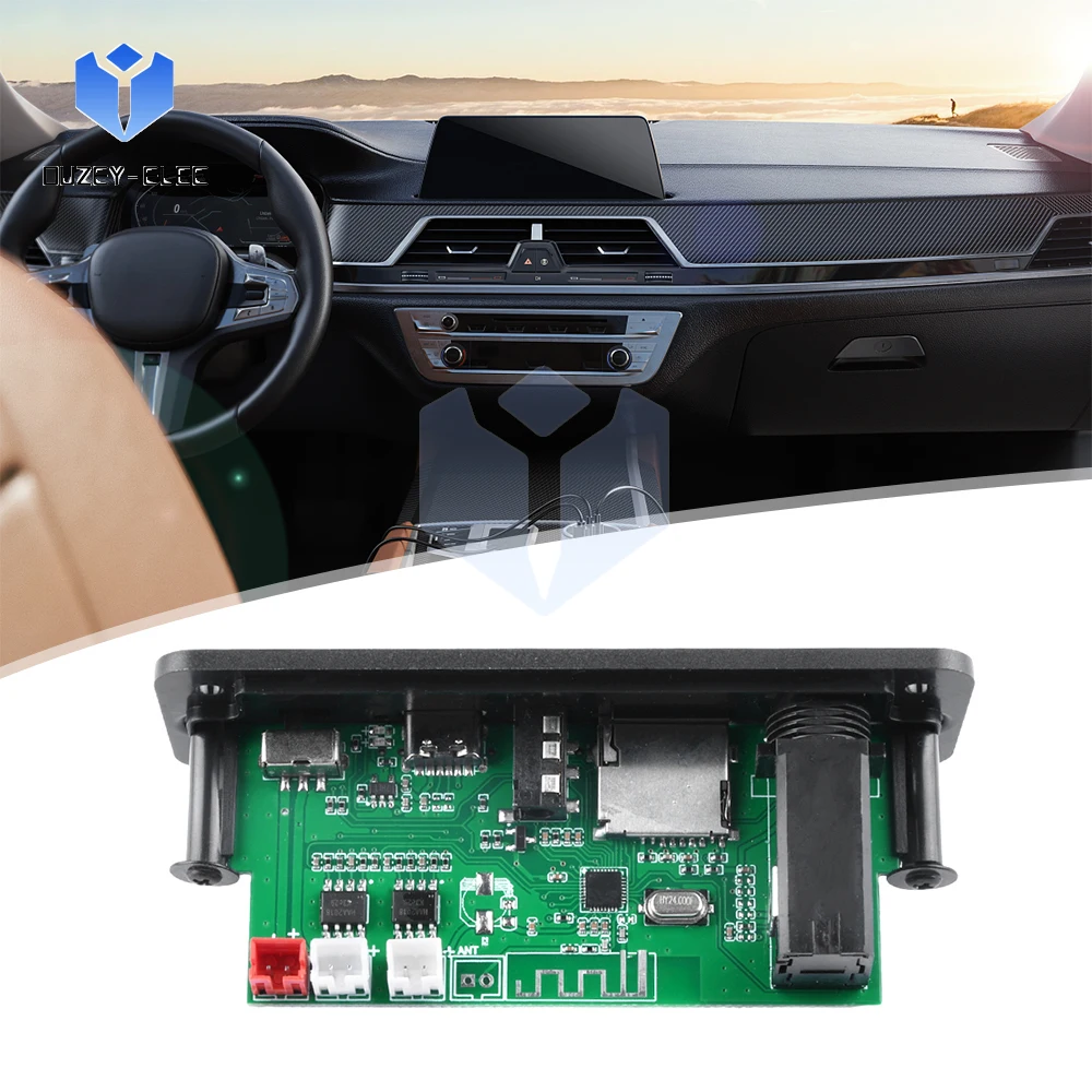 مكبر للصوت DC5V MP3 قانون المواد الحربية فك المجلس مع ميكروفون جاك بلوتوث 5.3 وحدة الصوت الناقل التسلسلي العام راديو FM استقبال راديو TF سيارة