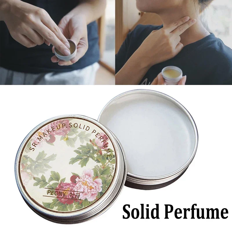 Flower Fragrance Solid Perfume for Women Men Portable Rose Solid Balm Mild Lasting Natural Aroma Body Deodorants Antiperspirant