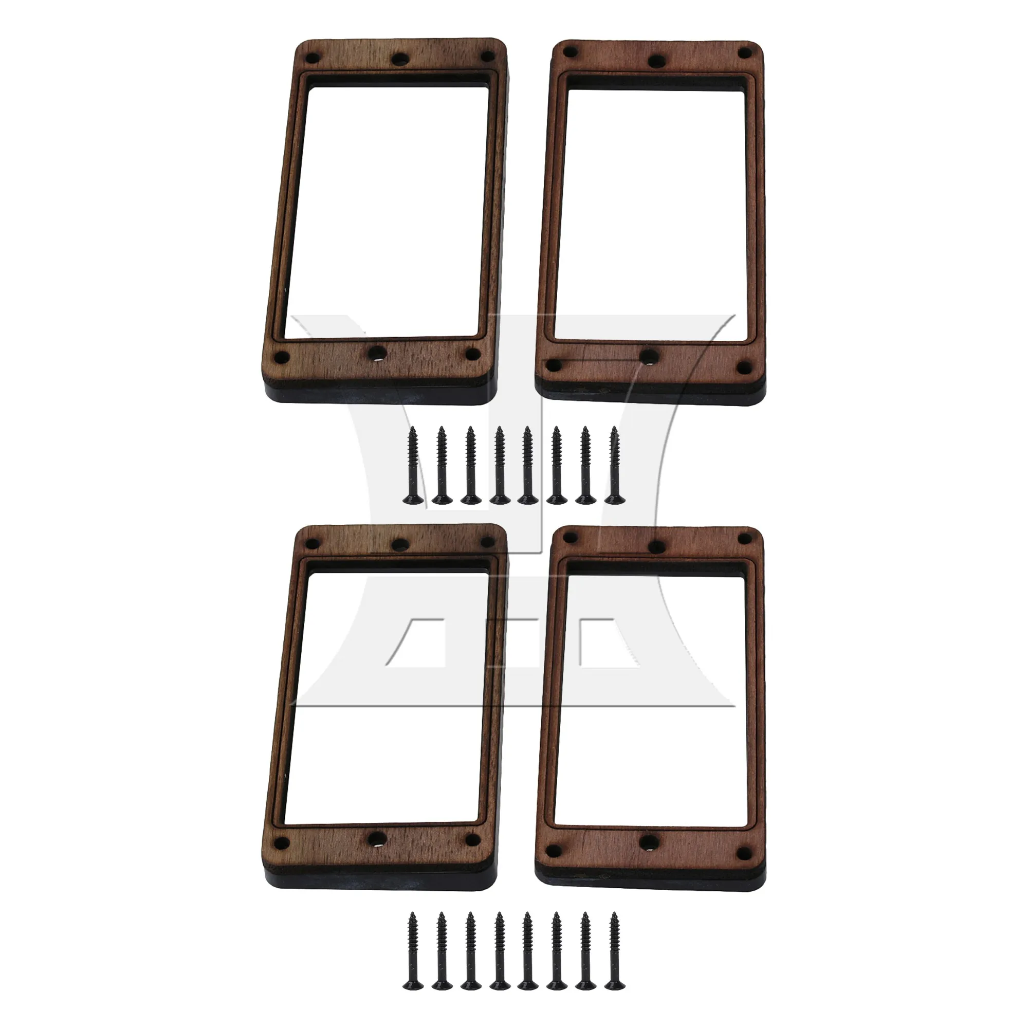 

Yibuy 4 Pcs Rosewood Neck Bridge Pickup Frame for Electric Guitar 3.62"x1.77"