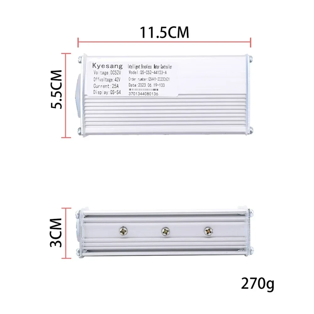 QS-S4 52V 25A Thumb Throttle LCD Display 6 Pin Meter Dual Drive Controller For Zero 8 9 10 8x 10x Electric Scooter Spare Parts