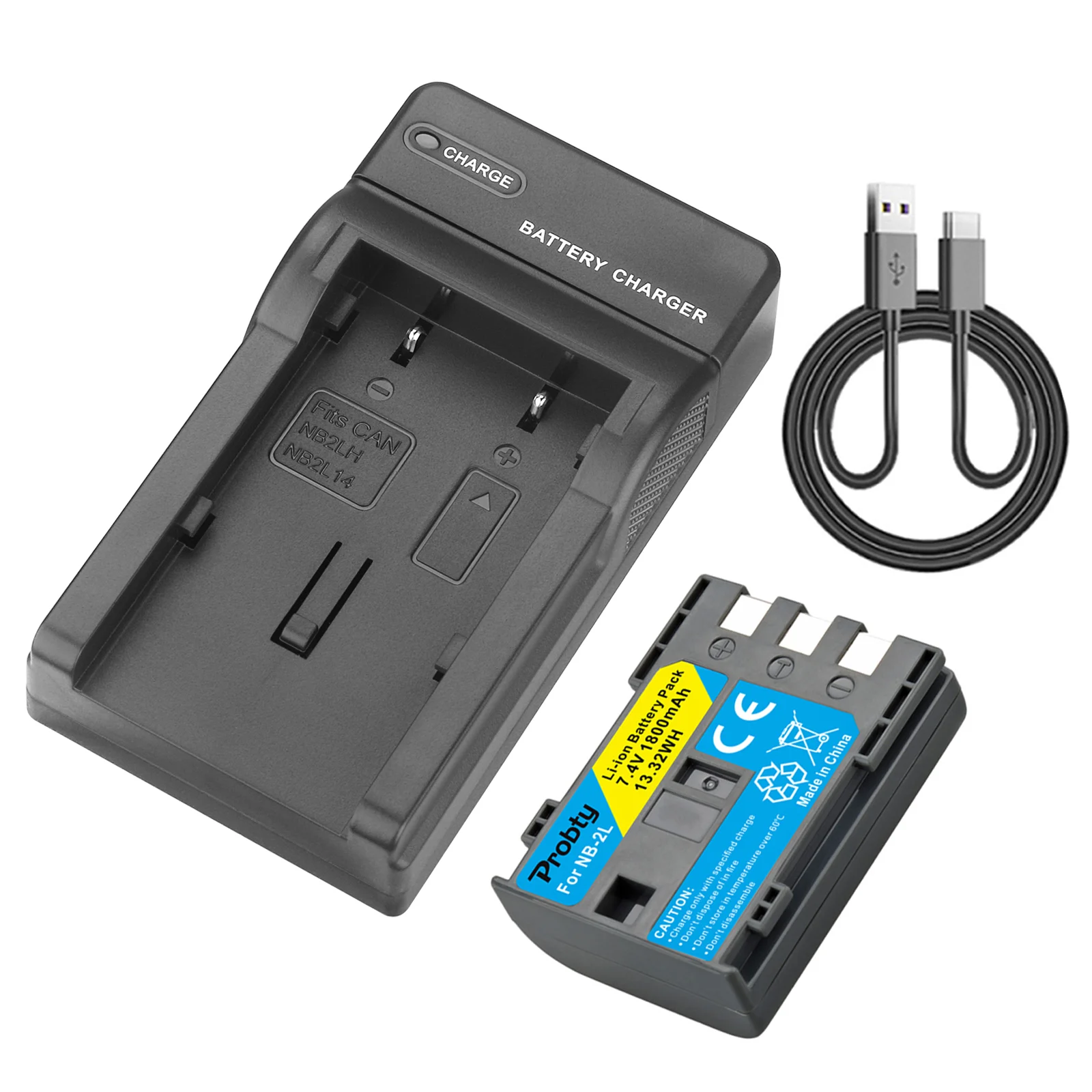 NB-2L NB-2LH Battery BP-2L5 or USB-C Charger for Canon PowerShot G7 G9 S80 S70 S60 S50 S45 S40 S30, Canon DC410 DC420 EOS 350D