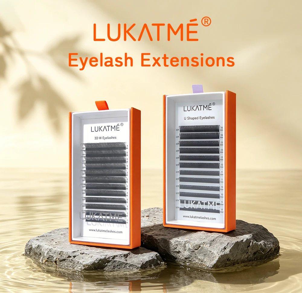 LUKATME 3D W-Form Wimpernverlängerungen, vorgefertigte Fächer, natürliche Wimpern U3D Clusters C/D Curl, Easy Fan Wimpern 8-15mm für Salon und Anfänger – Detail 1