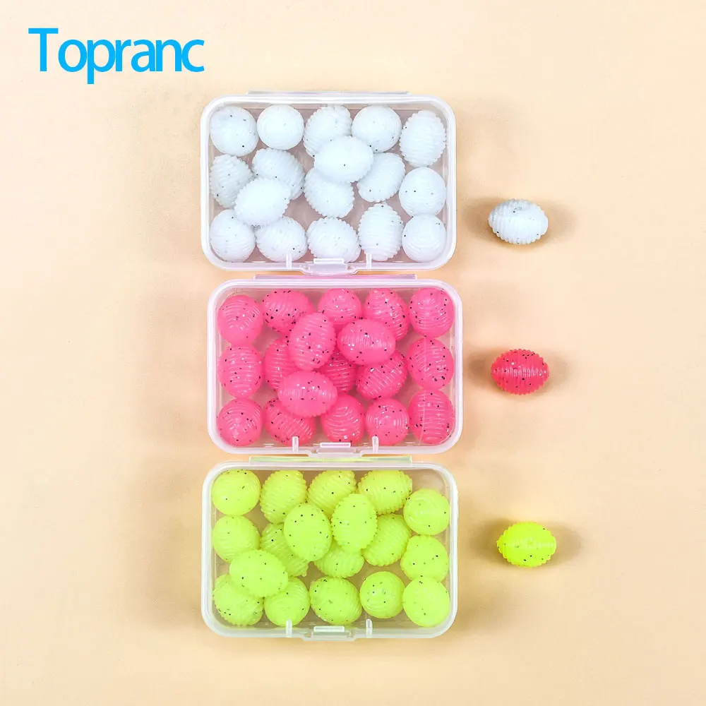 Topranc Weiche Angelperlen PVC Sinking Water Bait Boxed Set LUYA Lure für Angelbegeisterte Angelzubehör