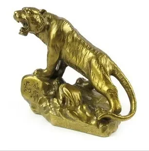 Cheap pure brass ornaments tiger tiger mountain | small tiger Home Furnishing office feng shuiroom Art Statue