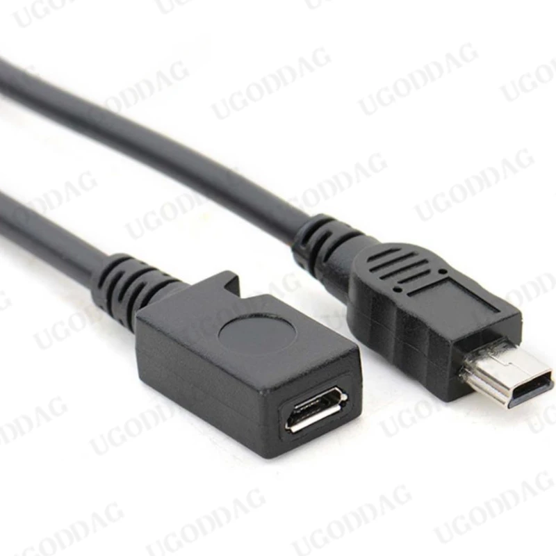 Mini USB male to Micro USB B feMale Data Charger Cable Adapter Converter Charger Data Cable Mini T-shaped female Mouth MP3 Jack