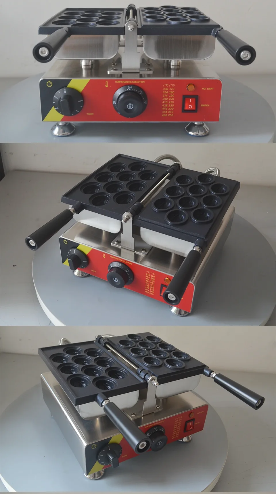 Hot Sale Walnut Cake Bakery Equipment10 pcs Electric Walnut Waffle Making Machine Hot Sale Stainless Steel Egg Waffle Maker