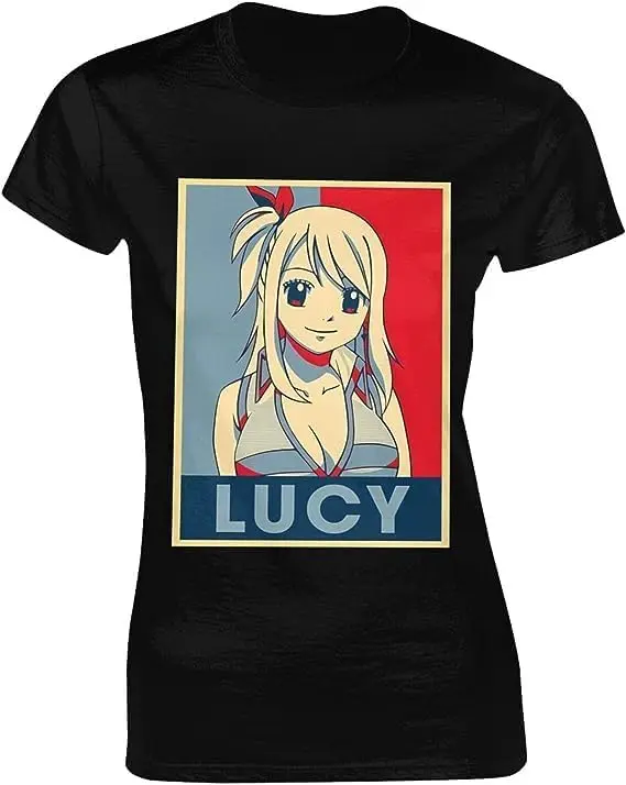 

Fairy Anime Tail Shirt Women's Fashion Short Sleeve Cotton T Shirts Quick Dry Pattern Custom Tee Tops Black