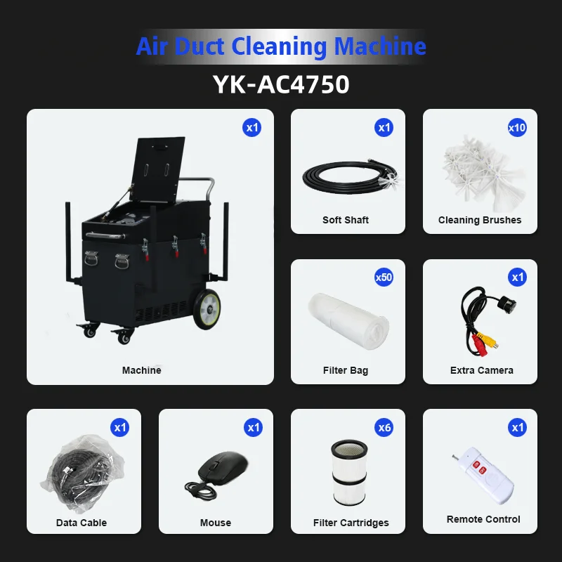 Air Duct Cleaning Machine with Camera, High Vacuum AC Ventilation Cleaner