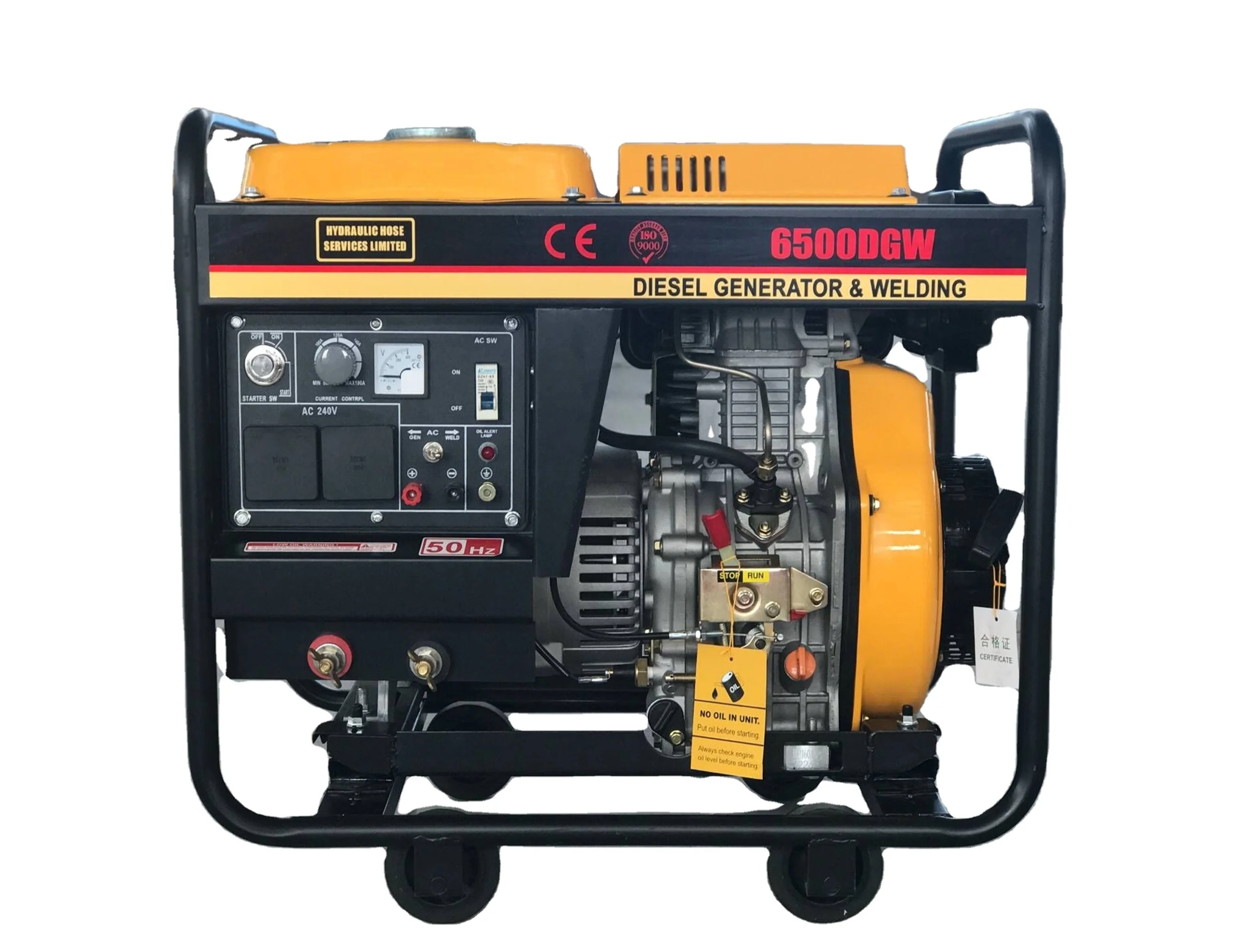 welding generator 3phase 5kva kama engine welding machine