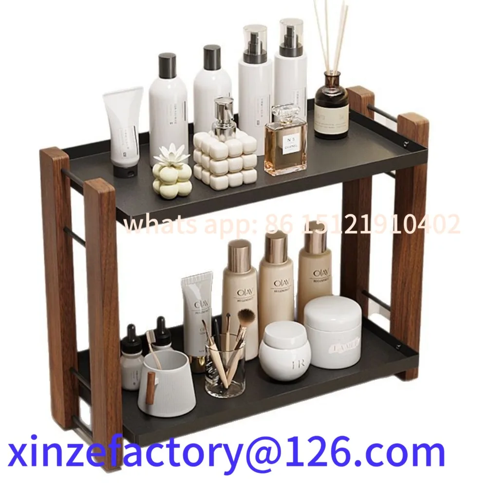 

Customizable Bathroom Wash Table Cosmetics Box Storage Rack Toilet Beech Shelf Wash Table Log Wind