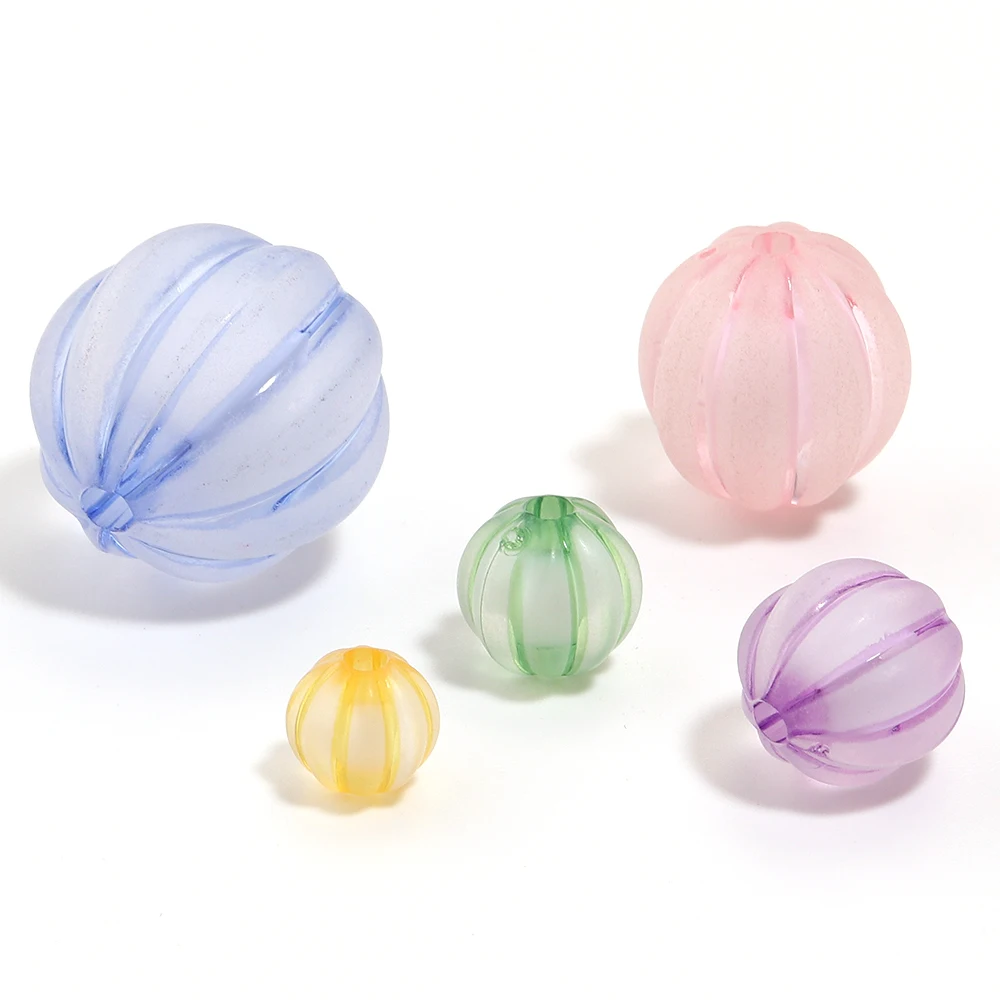 8/10/12/16/20mm zucca perline acriliche perline allentate del distanziatore per braccialetti fatti a mano fai da te orecchini creazione di gioielli accessori