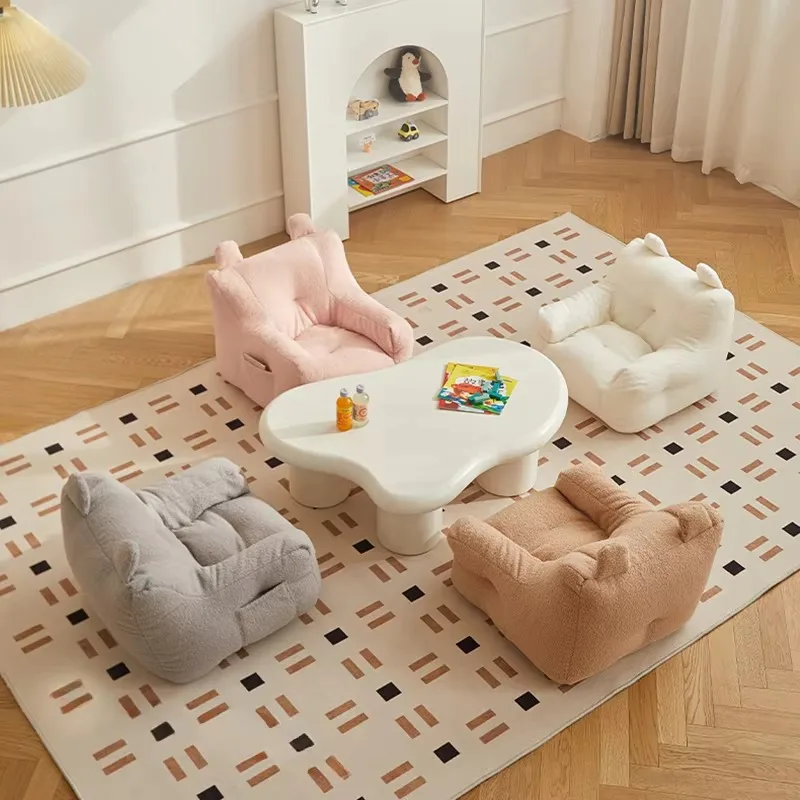 Unique Nordic Plush Sofa Fancy New Comfortable Children Modern Sofa Relax Puffs Muebles Para Salas Modernos Home Furniture