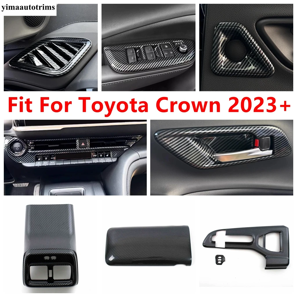 

Gear Shift Water Cup Panel / Window Lift / Handle Bowl / Middle Air AC Cover Trim Accessories For Toyota Crown 2023 2024 2025