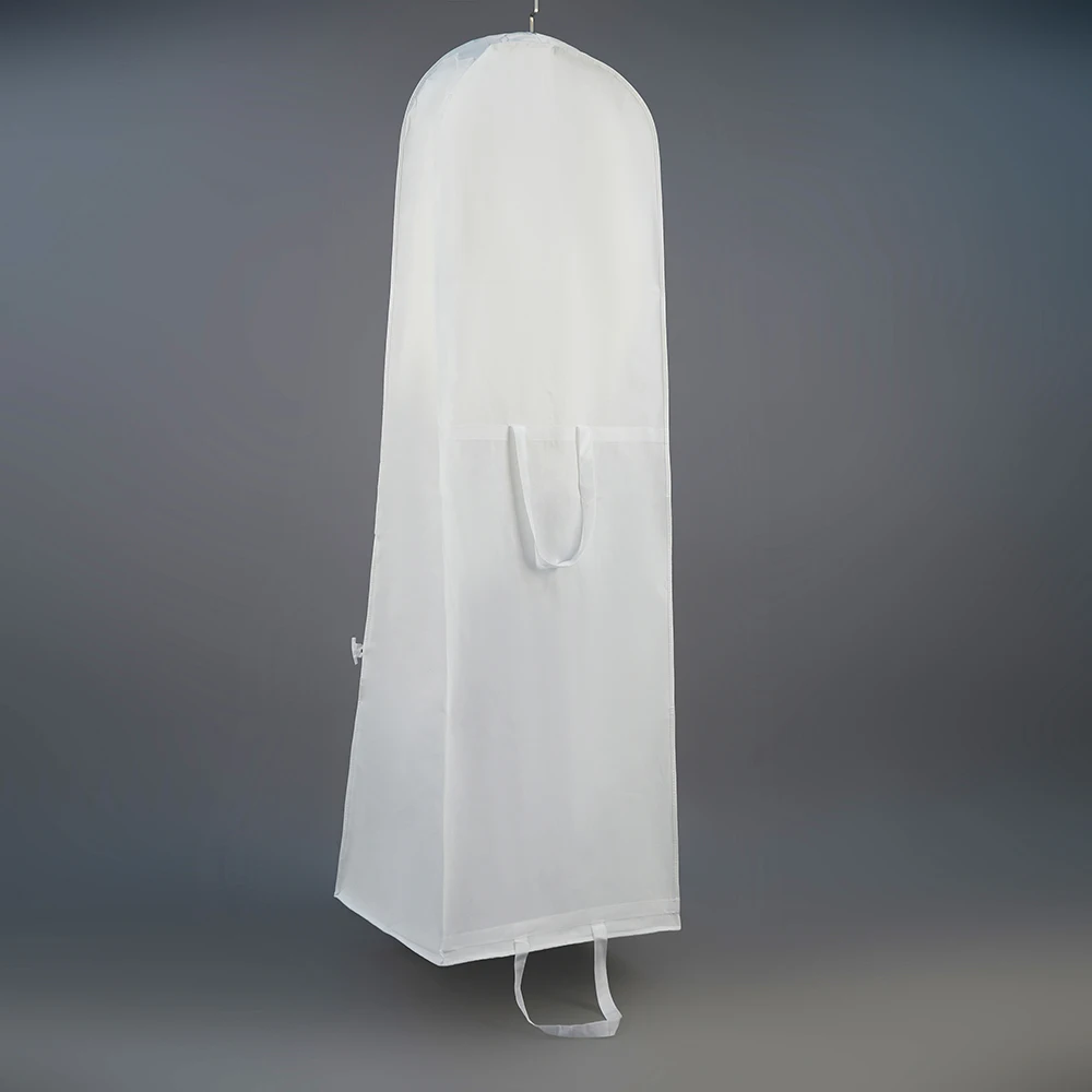 71\'\' Large Bridal Wedding Gown Dress Garment Bag with Extra Wide Gusset 20\'\' Garment Dust Cover For Long Train Puffy Ball Gown