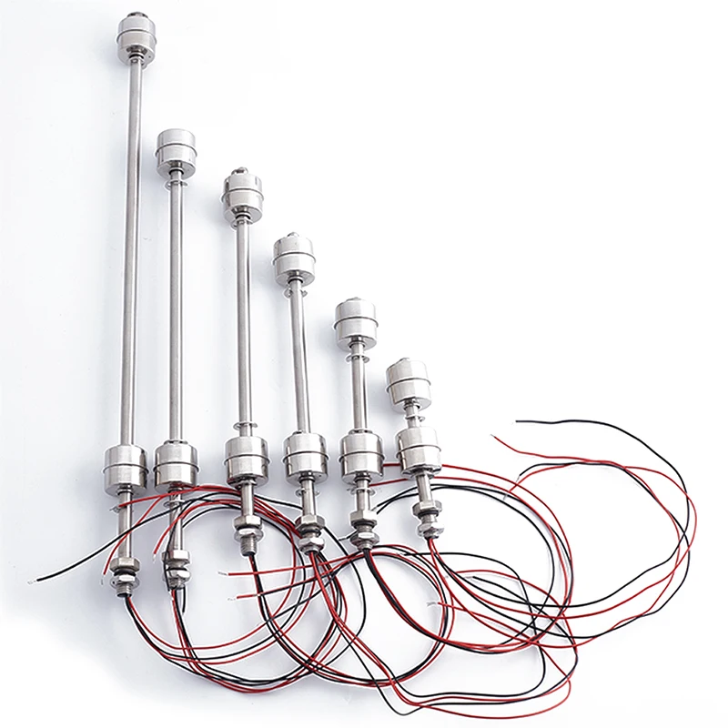 【AD】100/150/200/250mm Stainless Steel Double Ball Float Switch Tank Liquid Water Level Flow Sensor